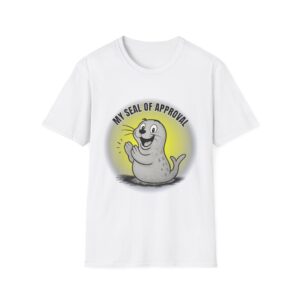 Funny Seal of Approval T-Shirt, Unisex Softstyle Tee, Gift for Animal Lovers, Cute Seal Shirt, Casual Wear T-Shirt