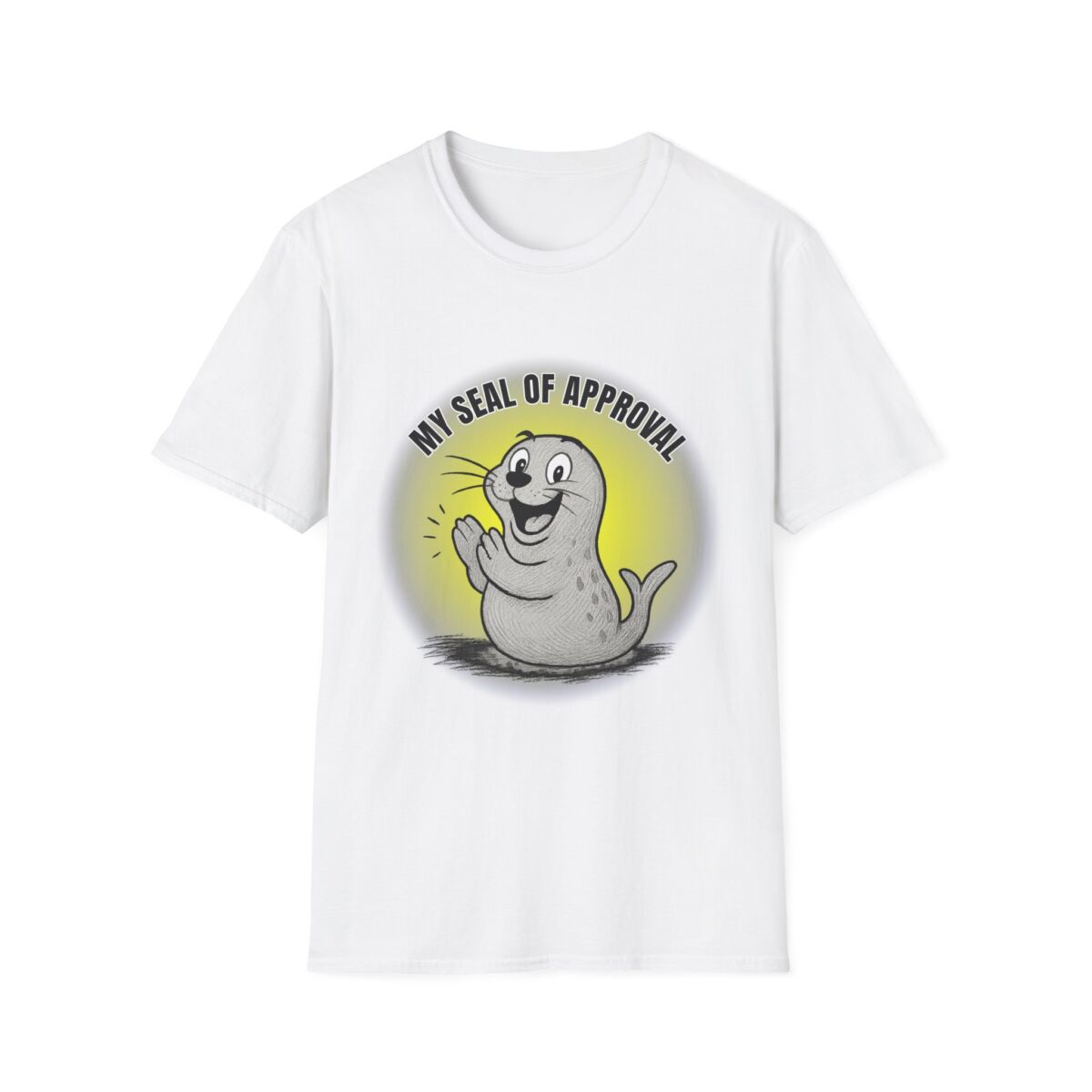 Funny Seal of Approval T-Shirt, Unisex Softstyle Tee, Gift for Animal Lovers, Cute Seal Shirt, Casual Wear T-Shirt