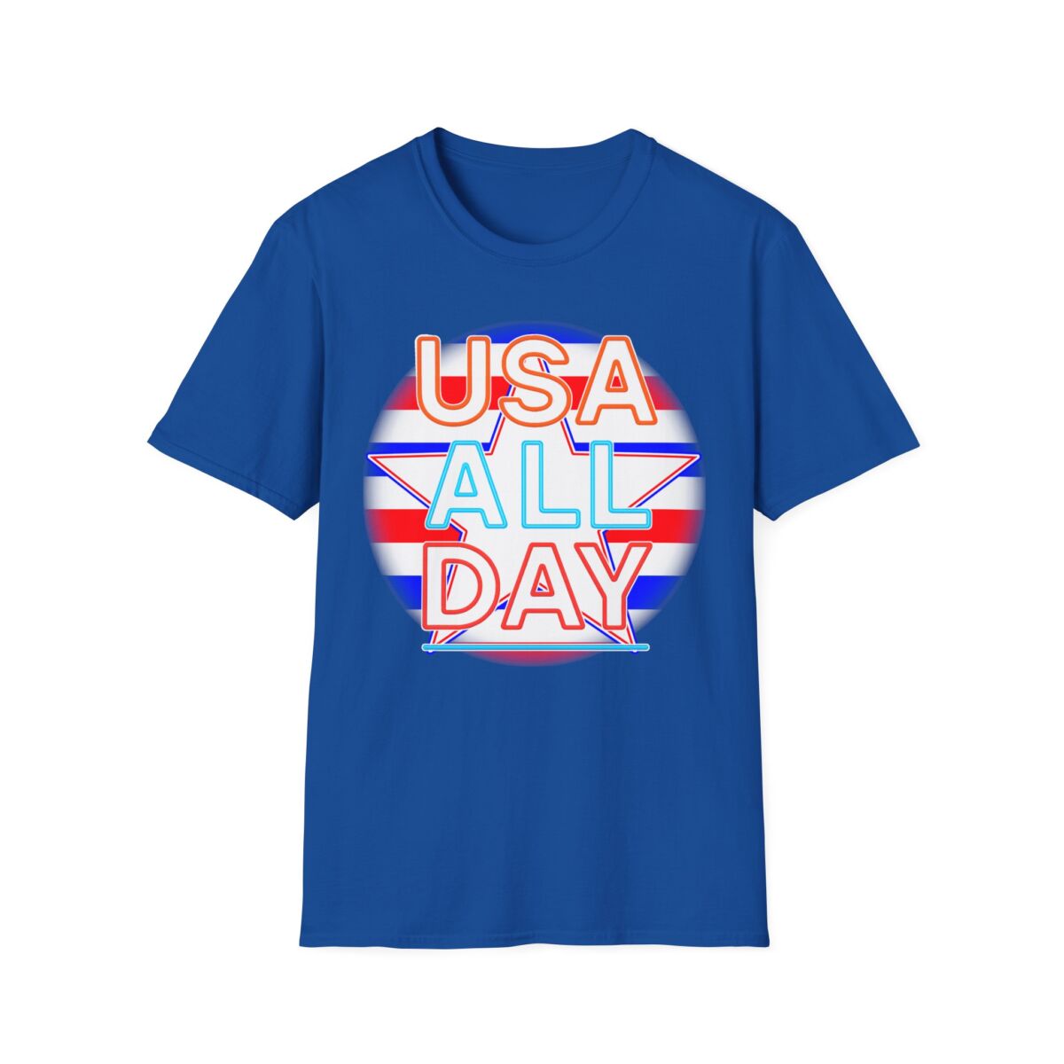 USA All Day Unisex Softstyle T-Shirt, Patriotic Tee, Fourth of July Shirt, Casual Summer Top, Independence Day Outfit - Image 37
