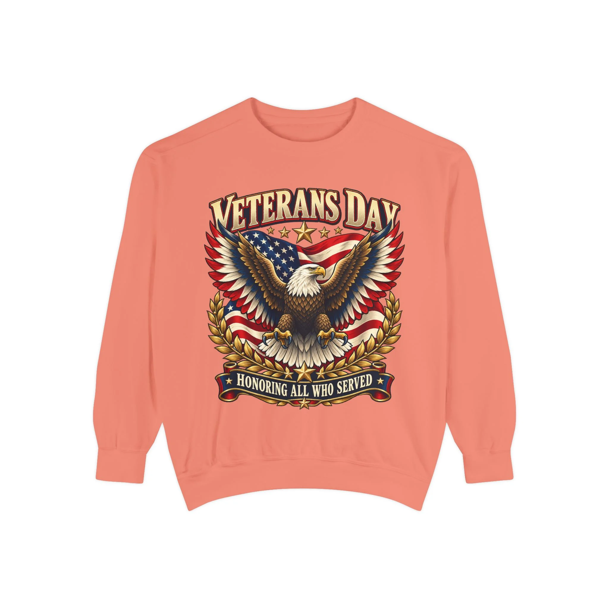 Veterans Unisex Garment-Dyed Sweatshirt - Image Front - Image 2