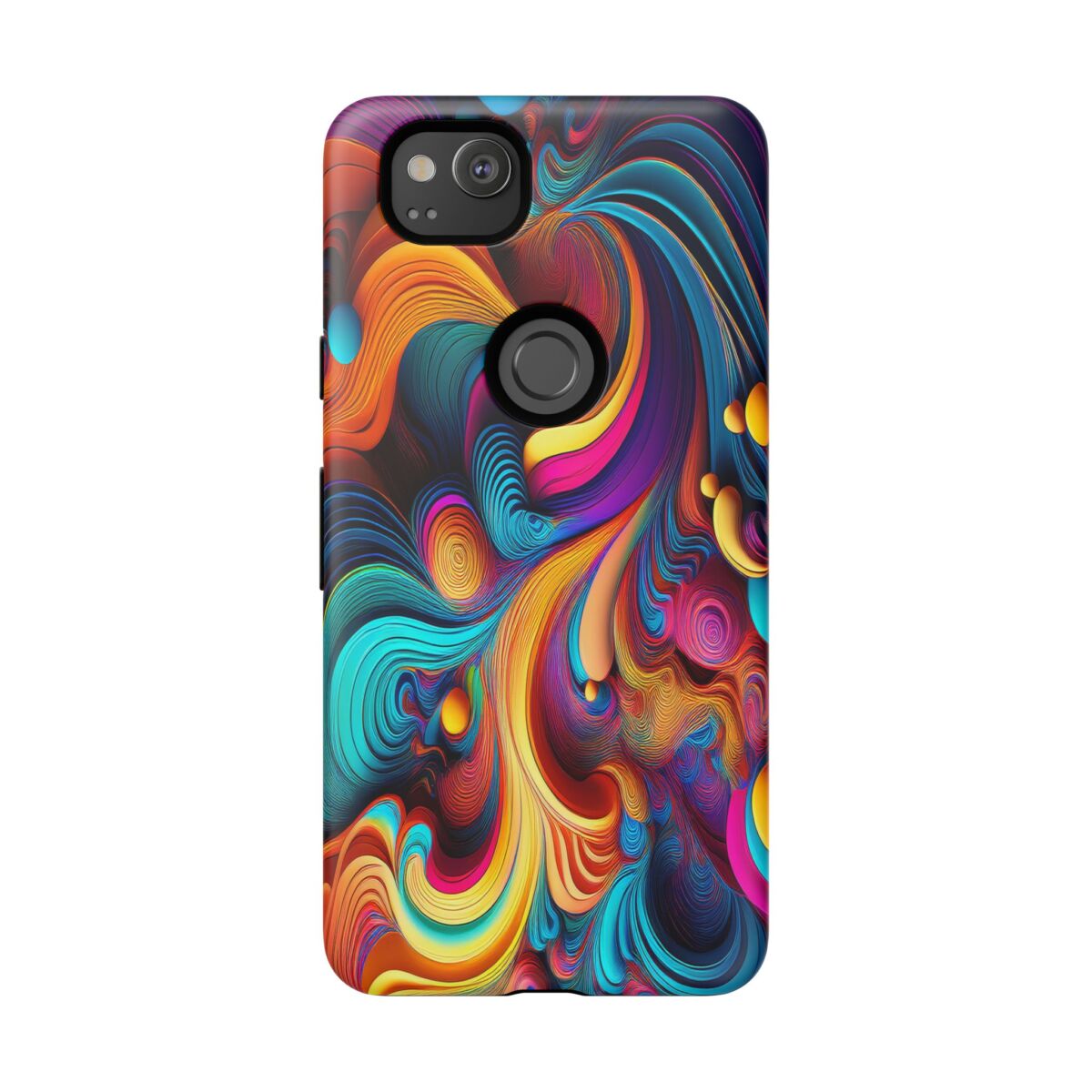 Psychedelic, Vibrant Artsy Phone Case, Colorful Protective over, iPhone, Galaxy, Google - Image 192