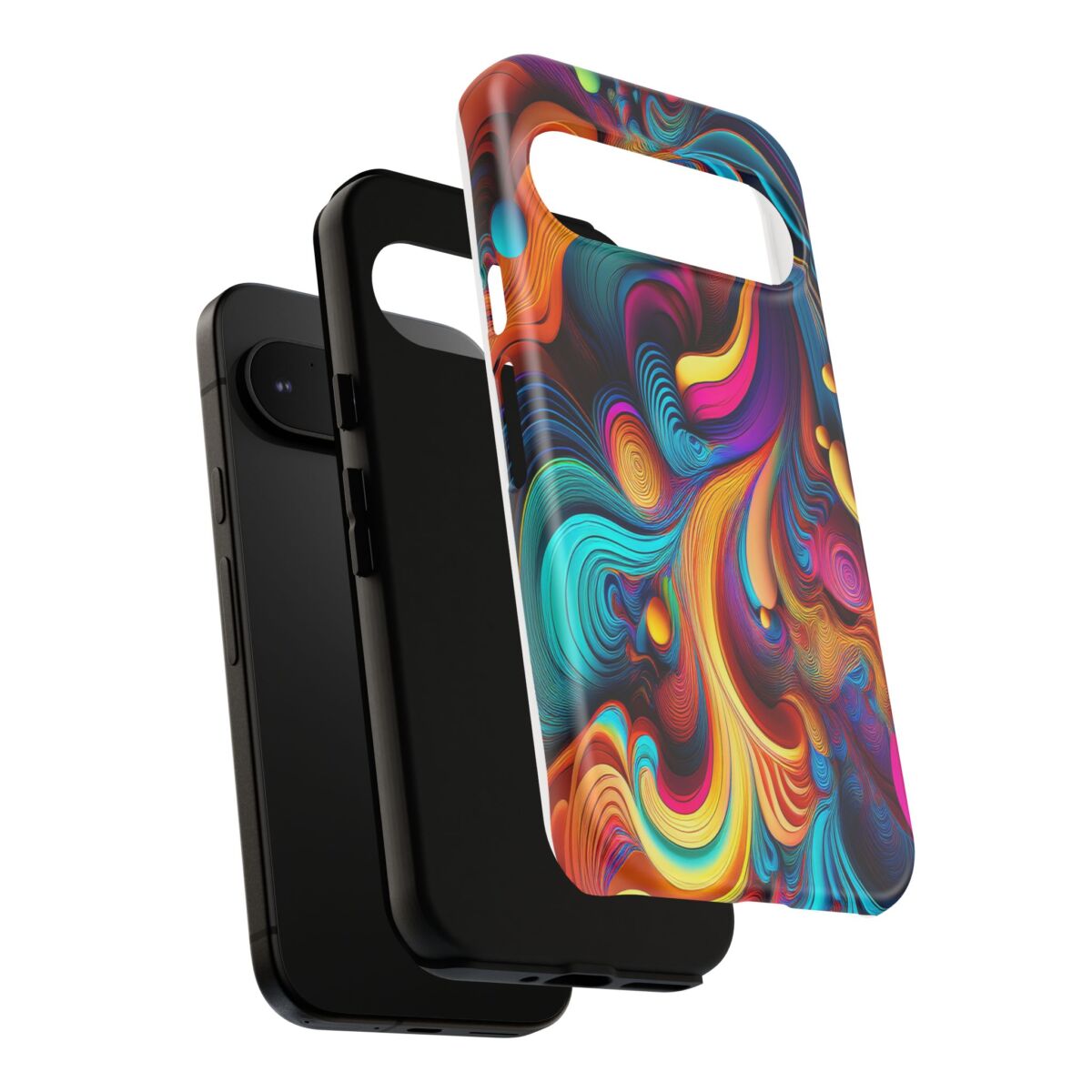 Psychedelic, Vibrant Artsy Phone Case, Colorful Protective over, iPhone, Galaxy, Google - Image 176