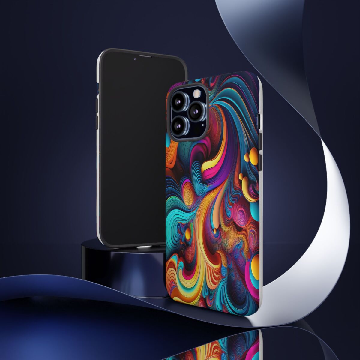 Psychedelic, Vibrant Artsy Phone Case, Colorful Protective over, iPhone, Galaxy, Google - Image 42