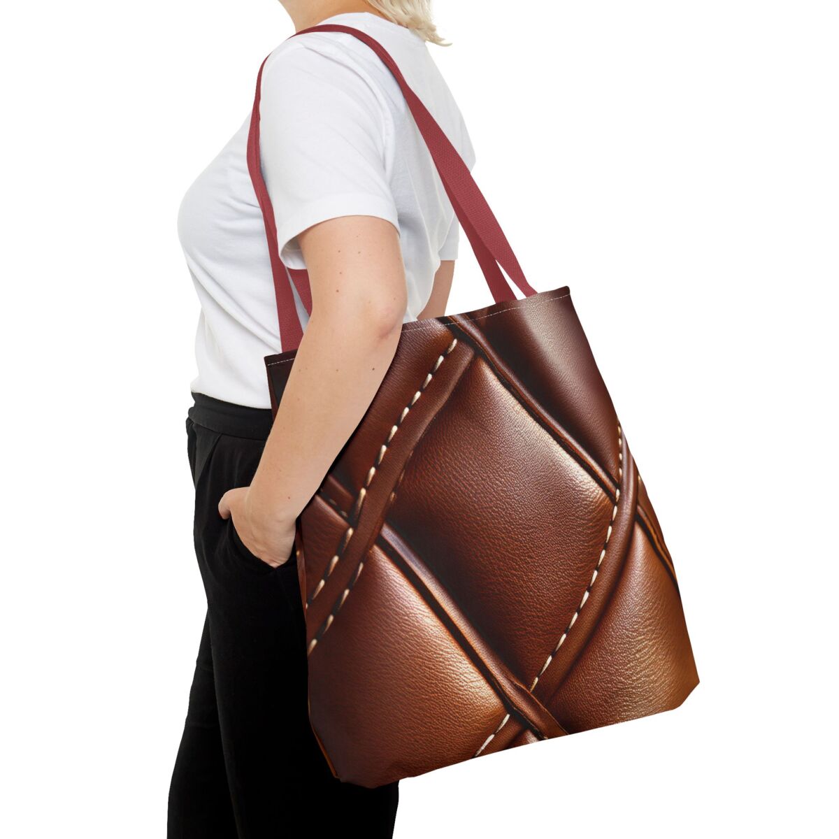 Realistic Faux Leather Tote Bag - 02 - Image 18