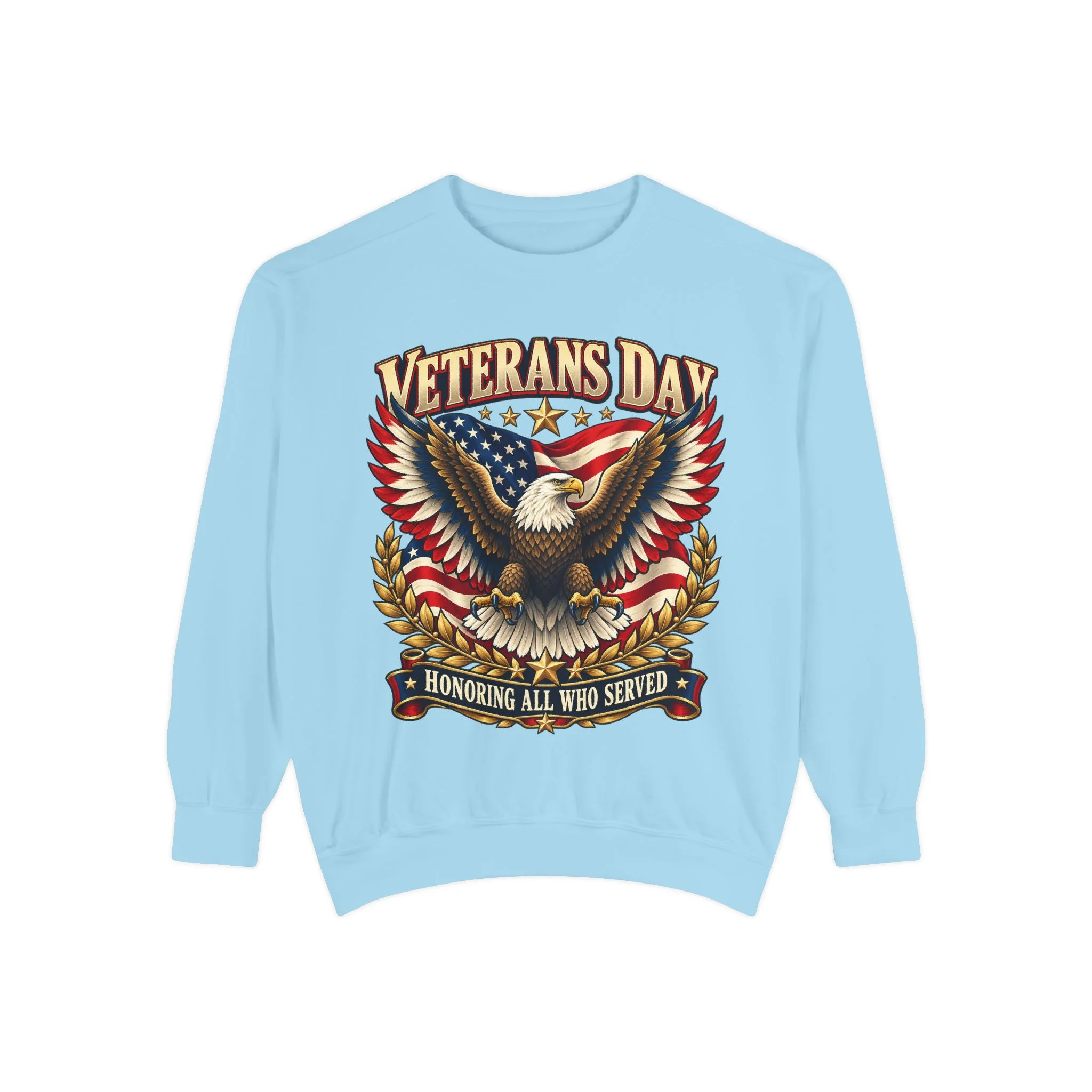 Veterans Unisex Garment-Dyed Sweatshirt - Image Front - Image 11