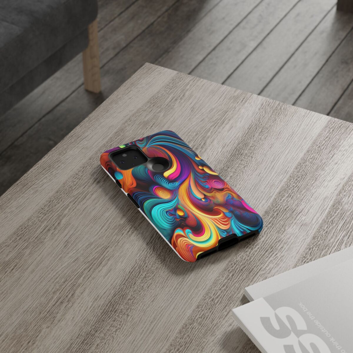 Psychedelic, Vibrant Artsy Phone Case, Colorful Protective over, iPhone, Galaxy, Google - Image 46