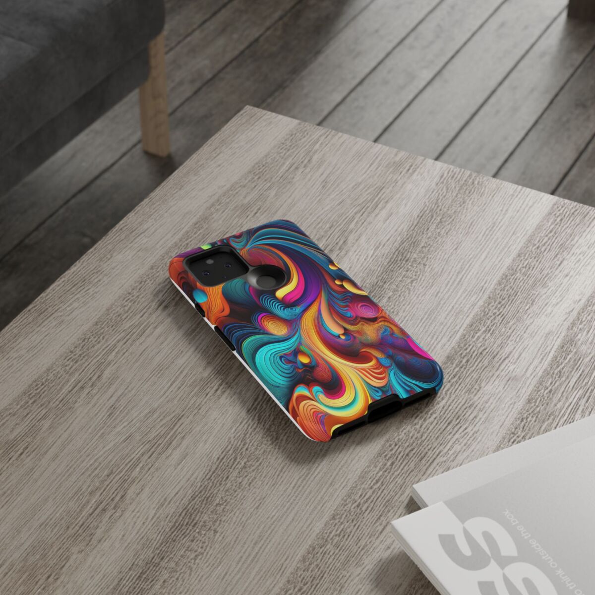 Psychedelic, Vibrant Artsy Phone Case, Colorful Protective over, iPhone, Galaxy, Google - Image 44