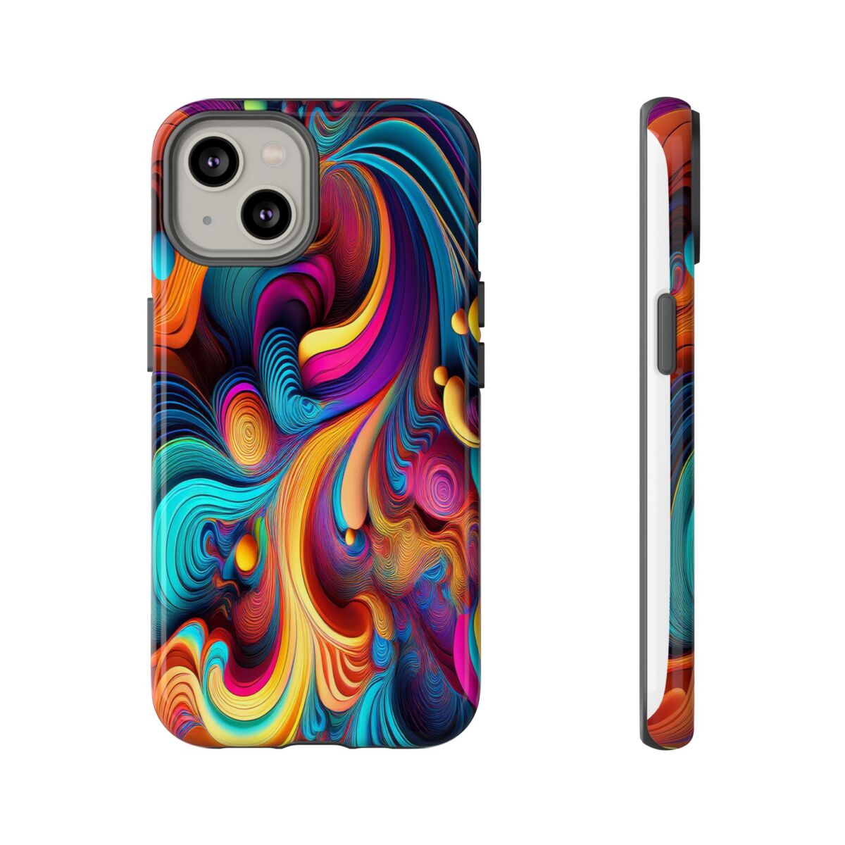 Psychedelic, Vibrant Artsy Phone Case, Colorful Protective over, iPhone, Galaxy, Google - Image 51
