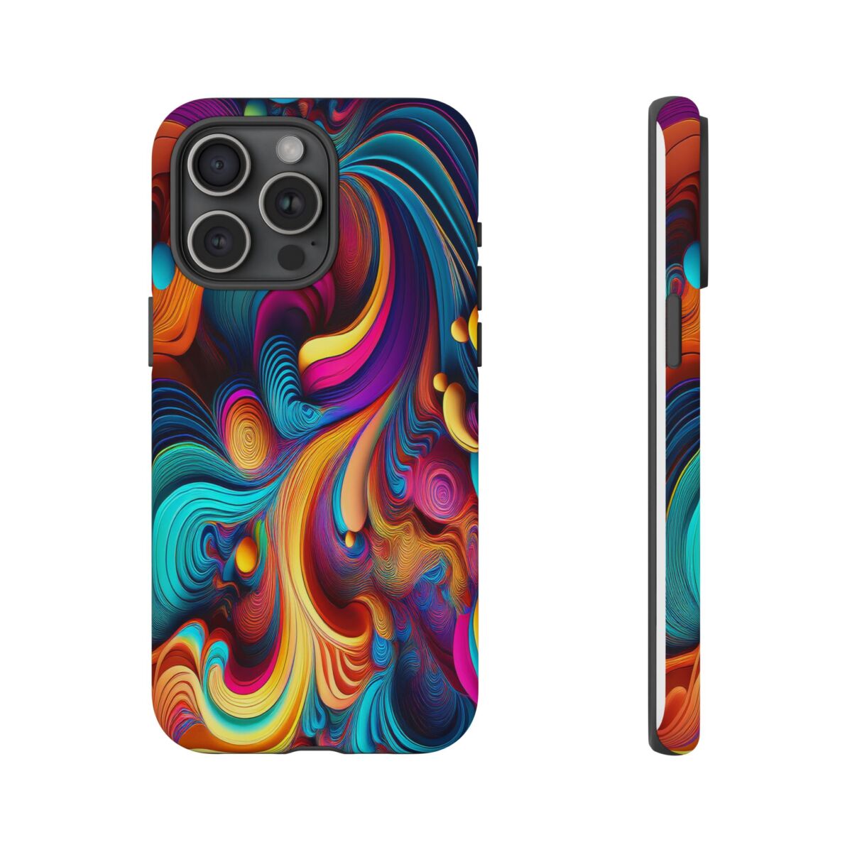 Psychedelic, Vibrant Artsy Phone Case, Colorful Protective over, iPhone, Galaxy, Google - Image 120
