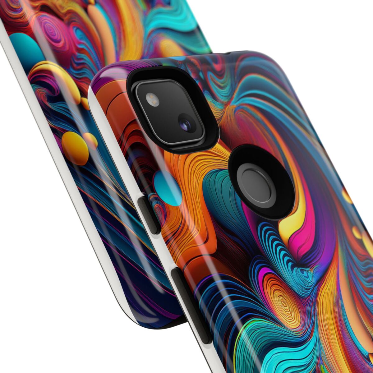Psychedelic, Vibrant Artsy Phone Case, Colorful Protective over, iPhone, Galaxy, Google - Image 238