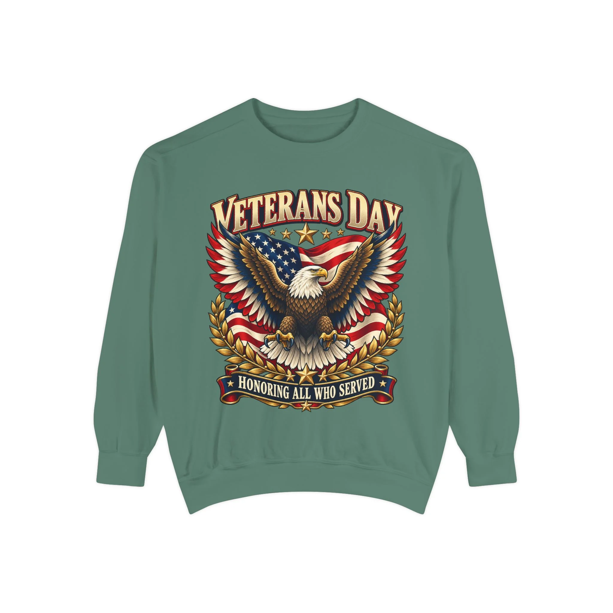 Veterans Unisex Garment-Dyed Sweatshirt - Image Front - Image 7