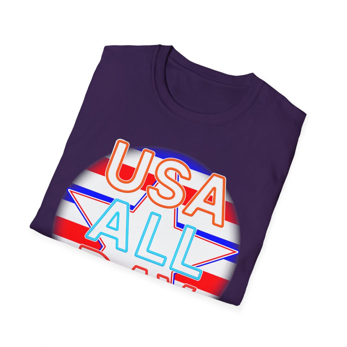 USA All Day Unisex Softstyle T-Shirt, Patriotic Tee, Fourth of July Shirt, Casual Summer Top, Independence Day Outfit - Image 44