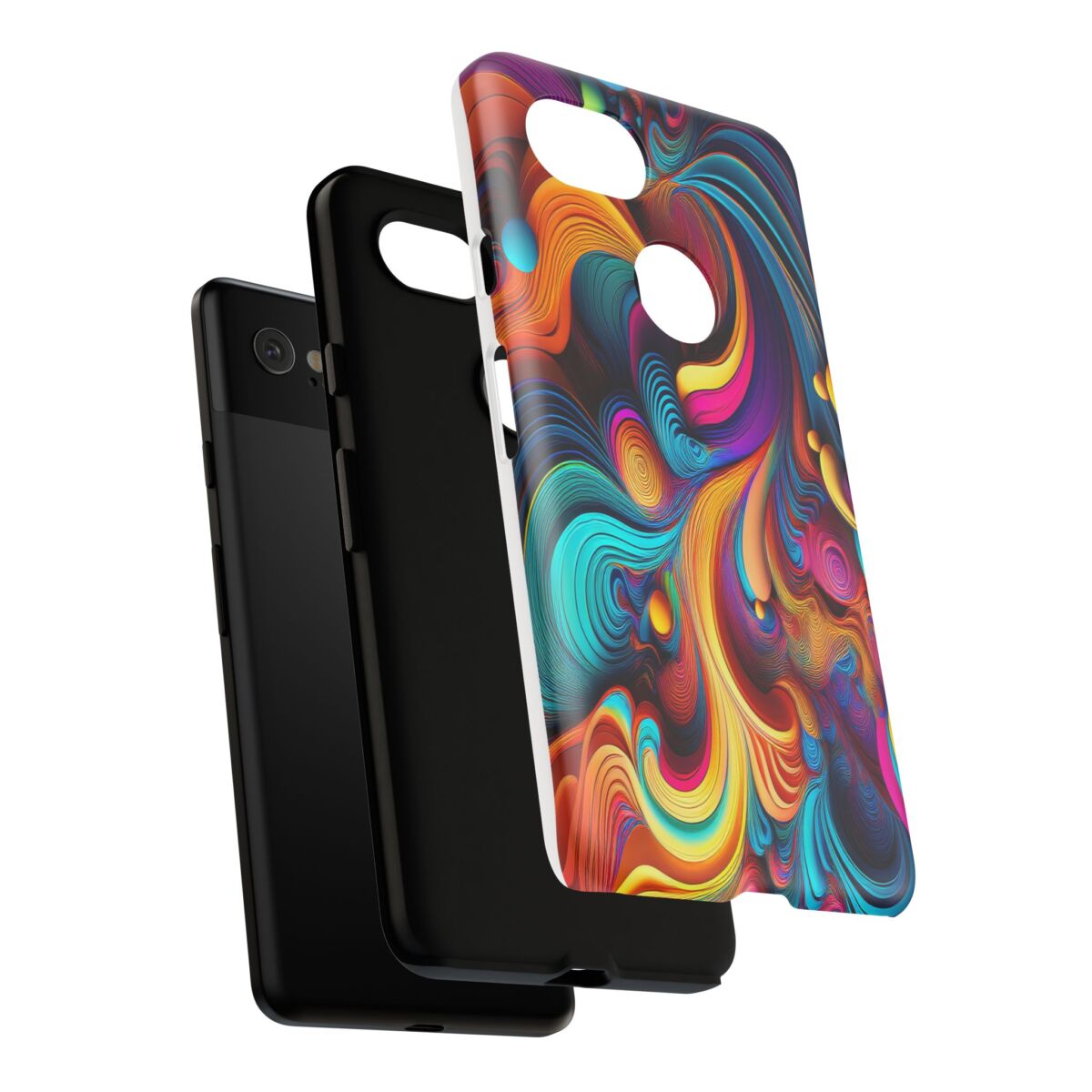 Psychedelic, Vibrant Artsy Phone Case, Colorful Protective over, iPhone, Galaxy, Google - Image 200