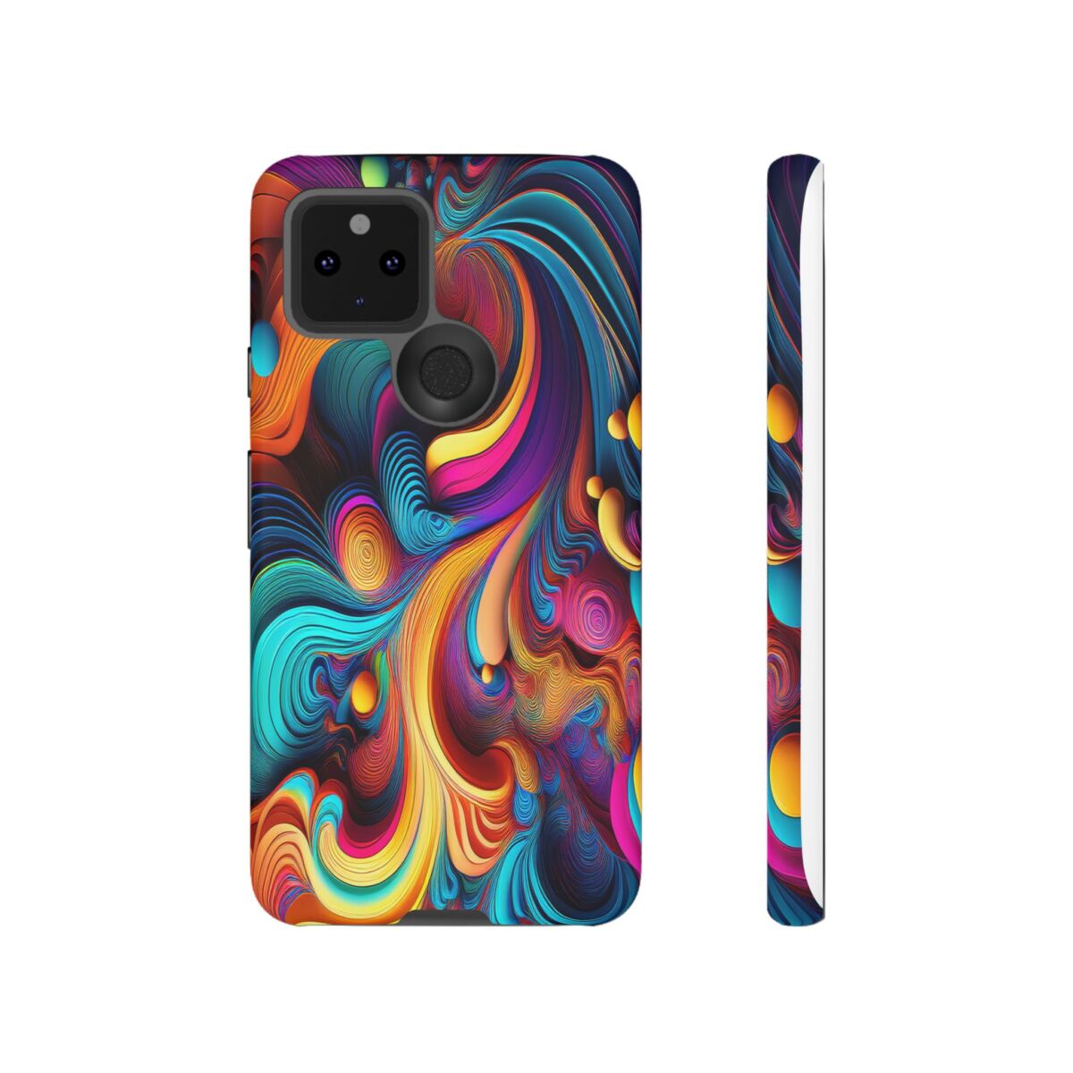 Psychedelic, Vibrant Artsy Phone Case, Colorful Protective over, iPhone, Galaxy, Google - Image 45