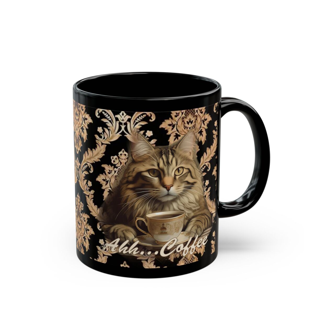 Elegant Cat Coffee Mug - Perfect for Cat Lovers - Image 4