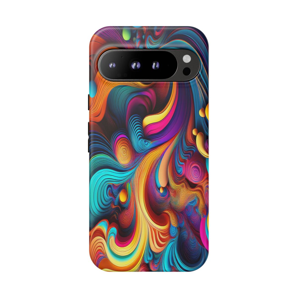 Psychedelic, Vibrant Artsy Phone Case, Colorful Protective over, iPhone, Galaxy, Google - Image 186