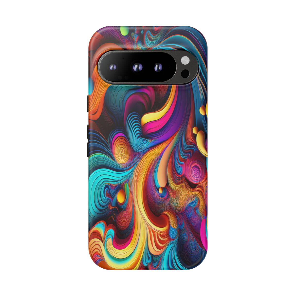 Psychedelic, Vibrant Artsy Phone Case, Colorful Protective over, iPhone, Galaxy, Google - Image 180
