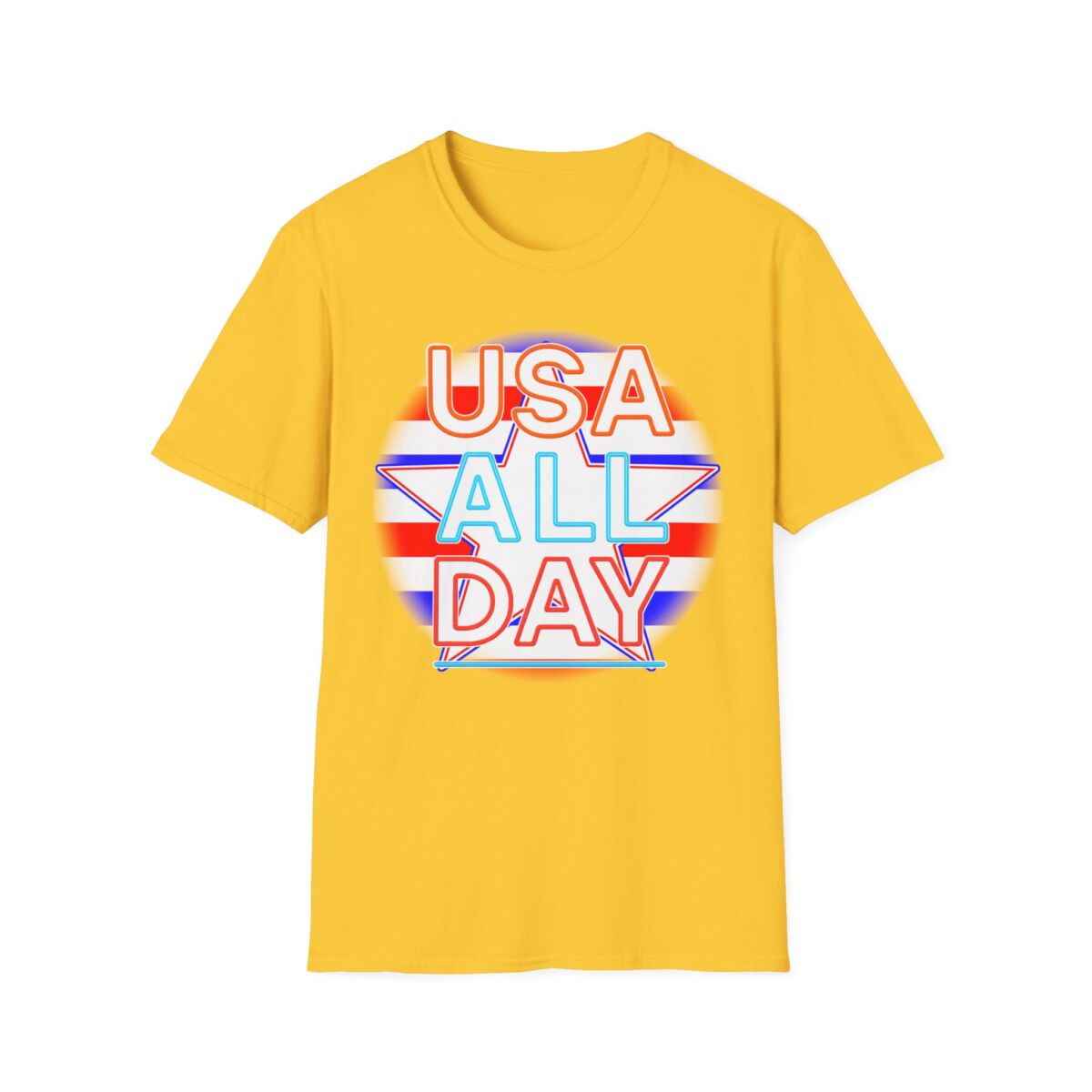 USA All Day Unisex Softstyle T-Shirt, Patriotic Tee, Fourth of July Shirt, Casual Summer Top, Independence Day Outfit - Image 25