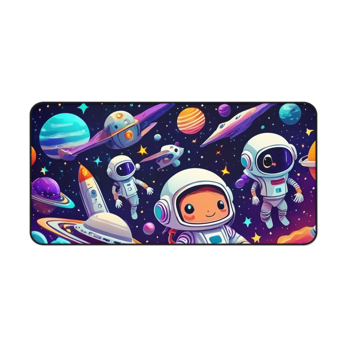 Spaced/Astronaut Themed Gaming Mouse Pad 32 x 16in.
