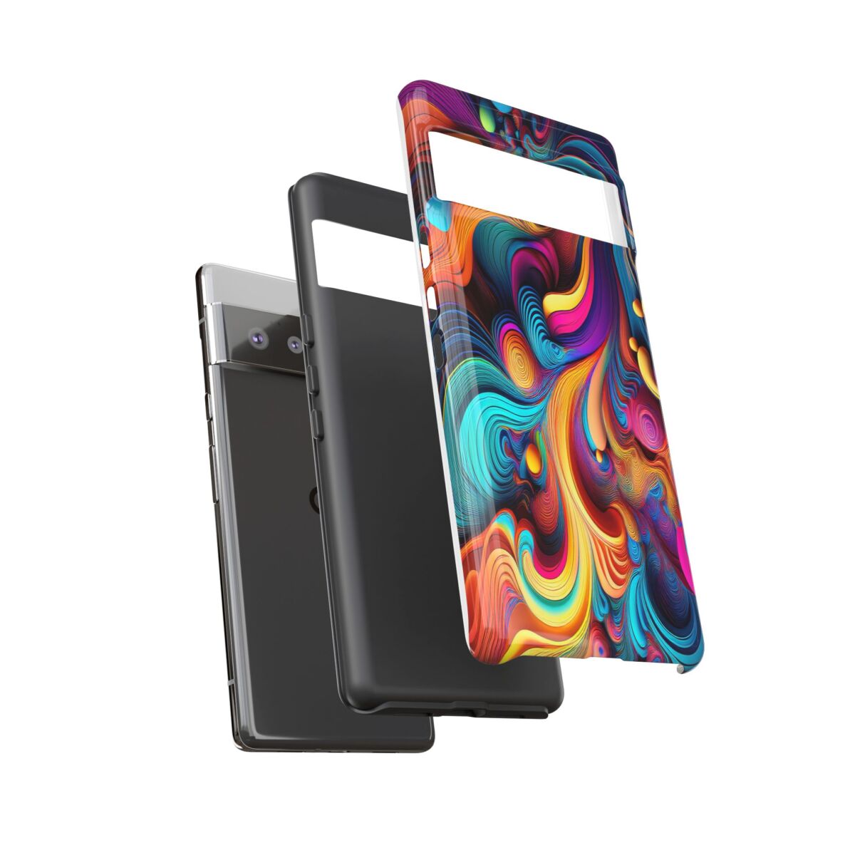 Psychedelic, Vibrant Artsy Phone Case, Colorful Protective over, iPhone, Galaxy, Google - Image 93