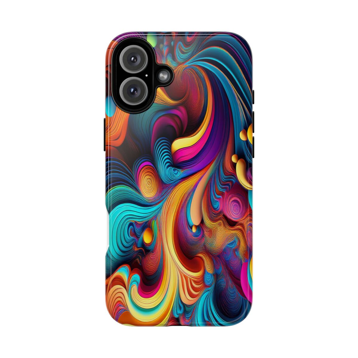 Psychedelic, Vibrant Artsy Phone Case, Colorful Protective over, iPhone, Galaxy, Google - Image 147