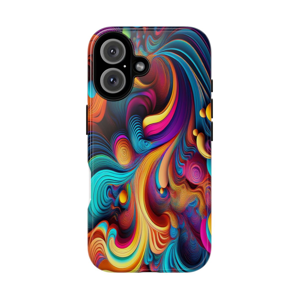 Psychedelic, Vibrant Artsy Phone Case, Colorful Protective over, iPhone, Galaxy, Google - Image 139