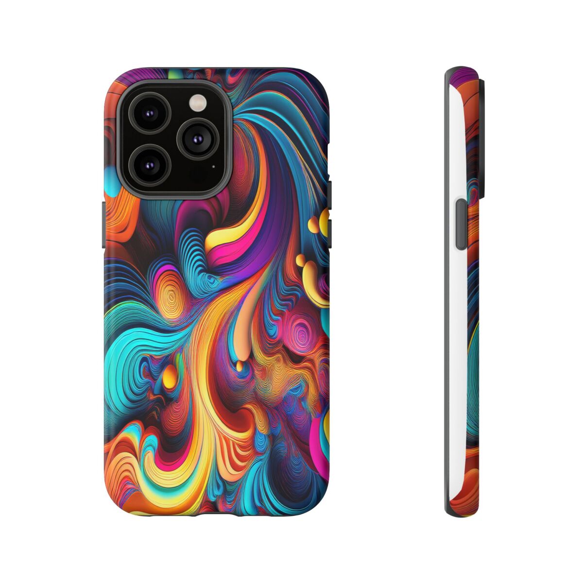 Psychedelic, Vibrant Artsy Phone Case, Colorful Protective over, iPhone, Galaxy, Google - Image 79