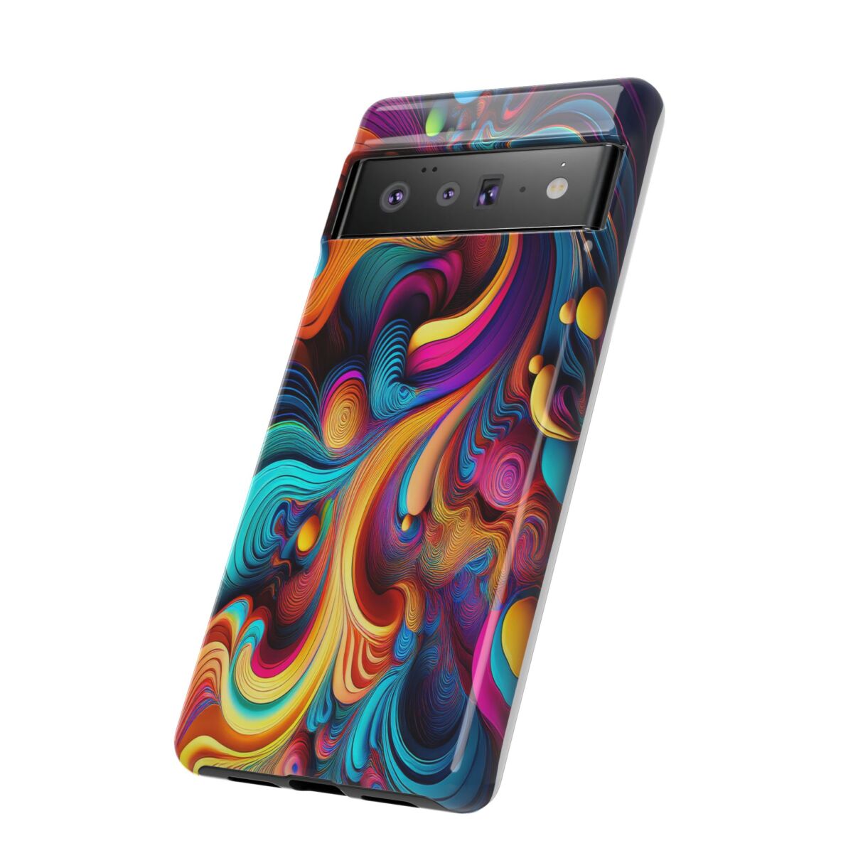 Psychedelic, Vibrant Artsy Phone Case, Colorful Protective over, iPhone, Galaxy, Google - Image 92