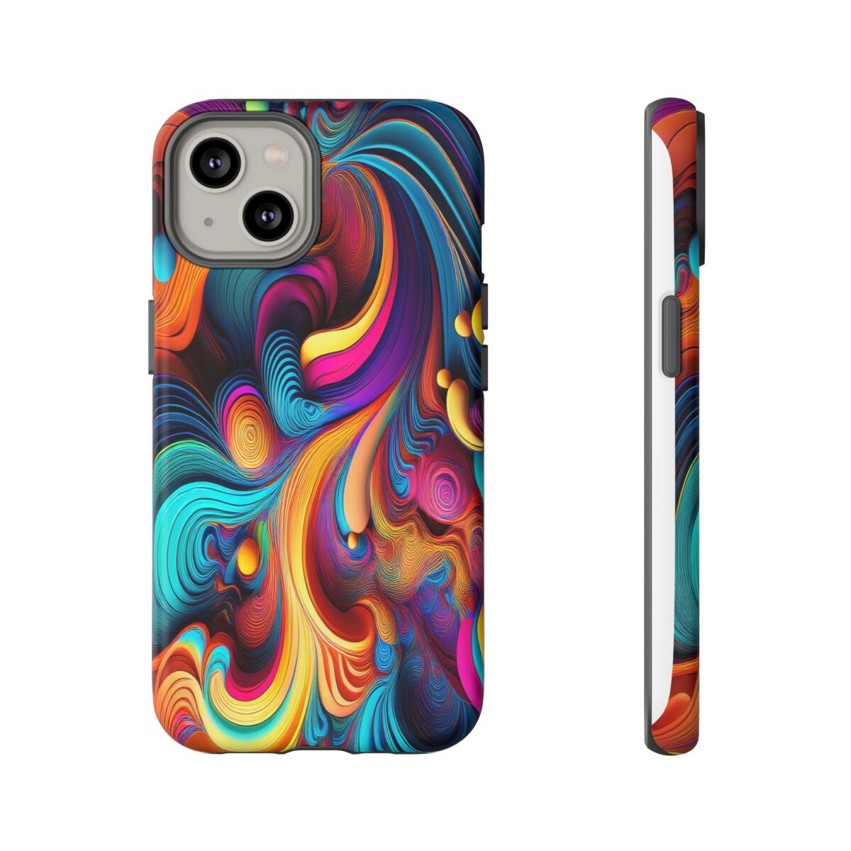 Psychedelic, Vibrant Artsy Phone Case, Colorful Protective over, iPhone, Galaxy, Google - Image 55