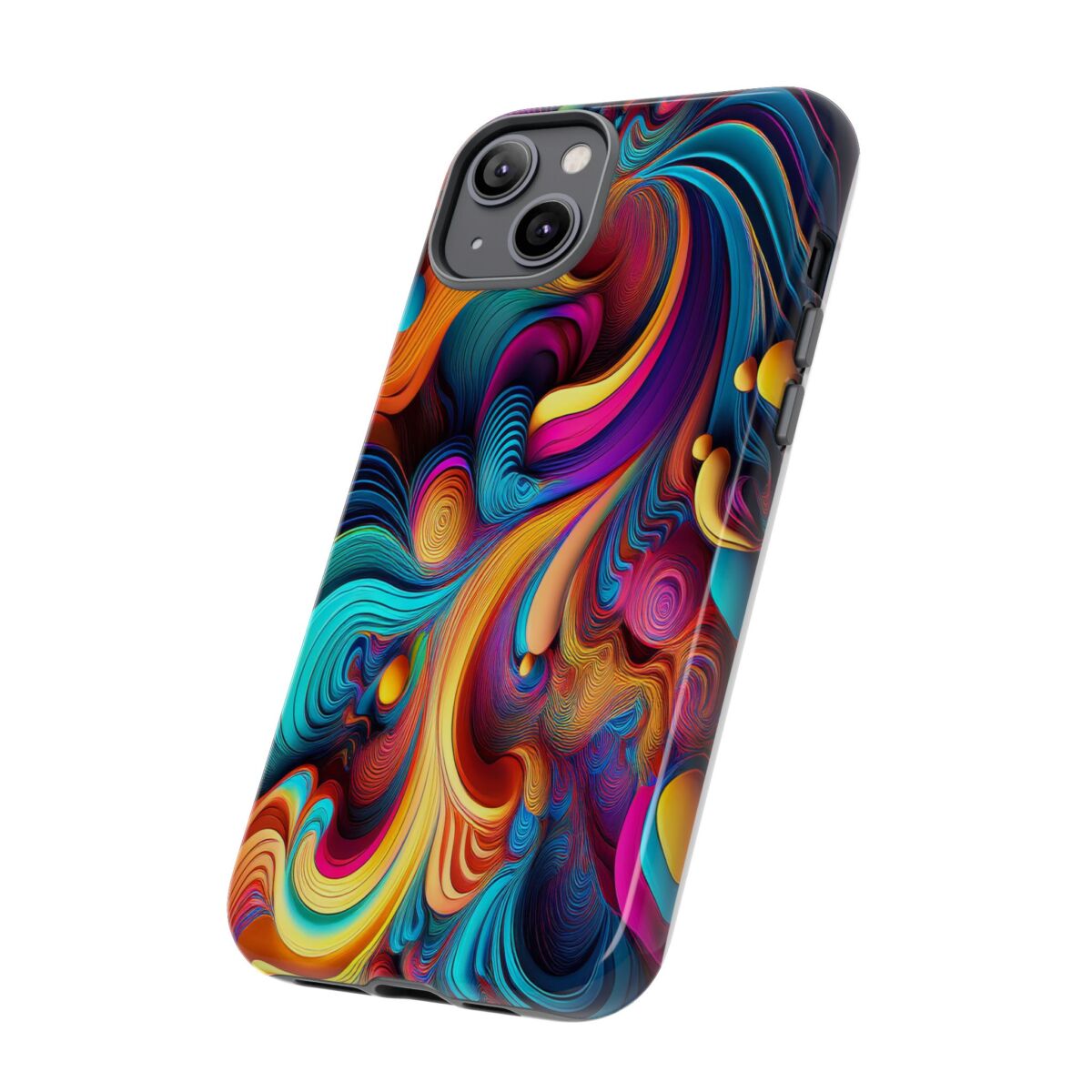 Psychedelic, Vibrant Artsy Phone Case, Colorful Protective over, iPhone, Galaxy, Google - Image 68
