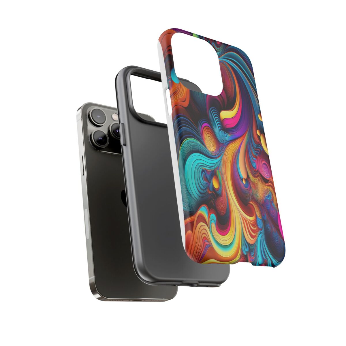 Psychedelic, Vibrant Artsy Phone Case, Colorful Protective over, iPhone, Galaxy, Google - Image 81