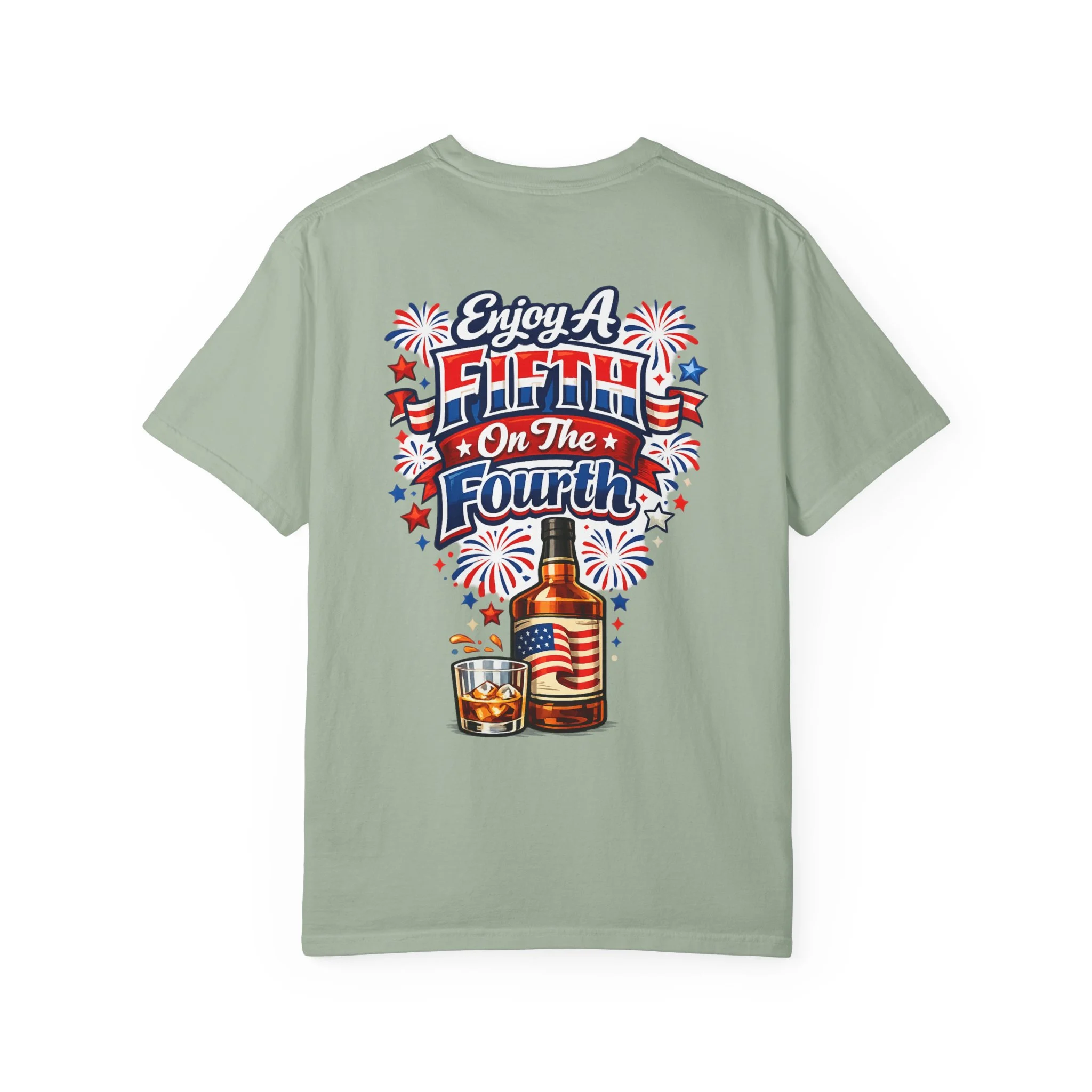 Enjoy A Fifth On The Fourth Unisex Garment-Dyed T-shirt - Image 5