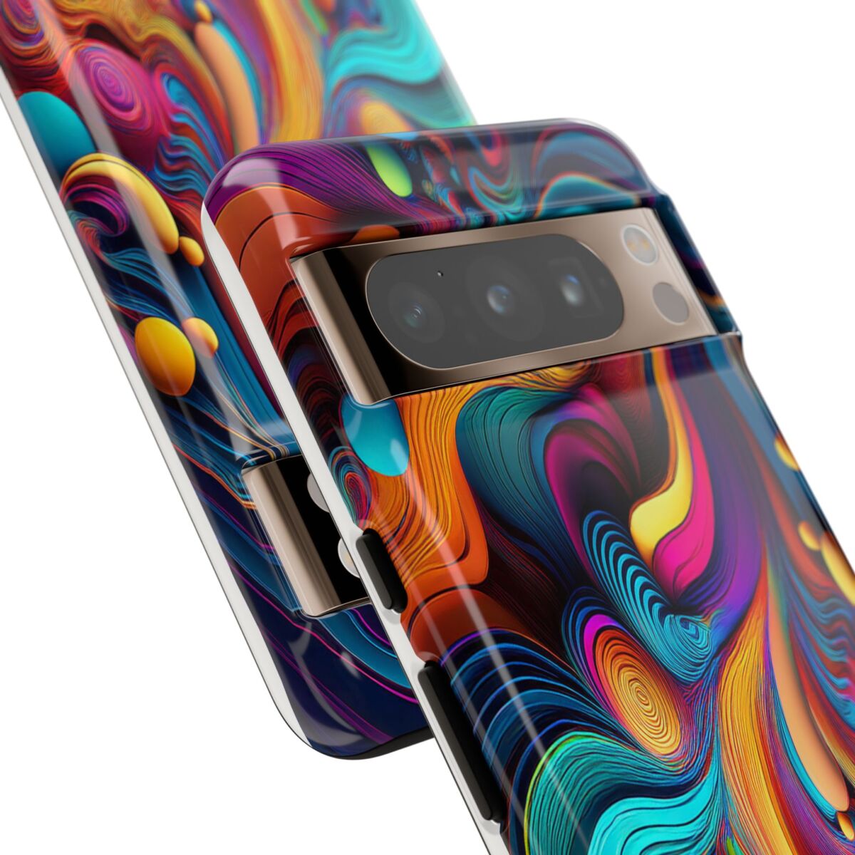 Psychedelic, Vibrant Artsy Phone Case, Colorful Protective over, iPhone, Galaxy, Google - Image 124