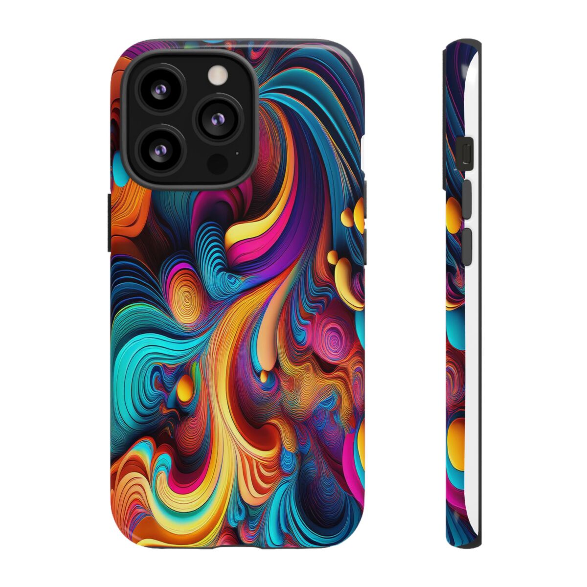 Psychedelic, Vibrant Artsy Phone Case, Colorful Protective over, iPhone, Galaxy, Google - Image 35