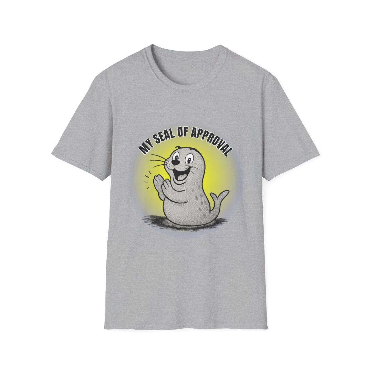 Funny Seal of Approval T-Shirt, Unisex Softstyle Tee, Gift for Animal Lovers, Cute Seal Shirt, Casual Wear T-Shirt - Image 9