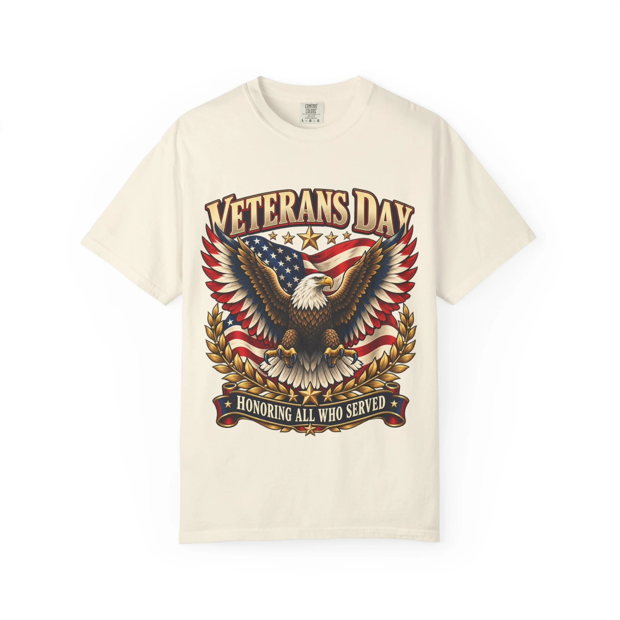 Veterans Unisex Garment-Dyed T-shirt - Image Front - Image 2