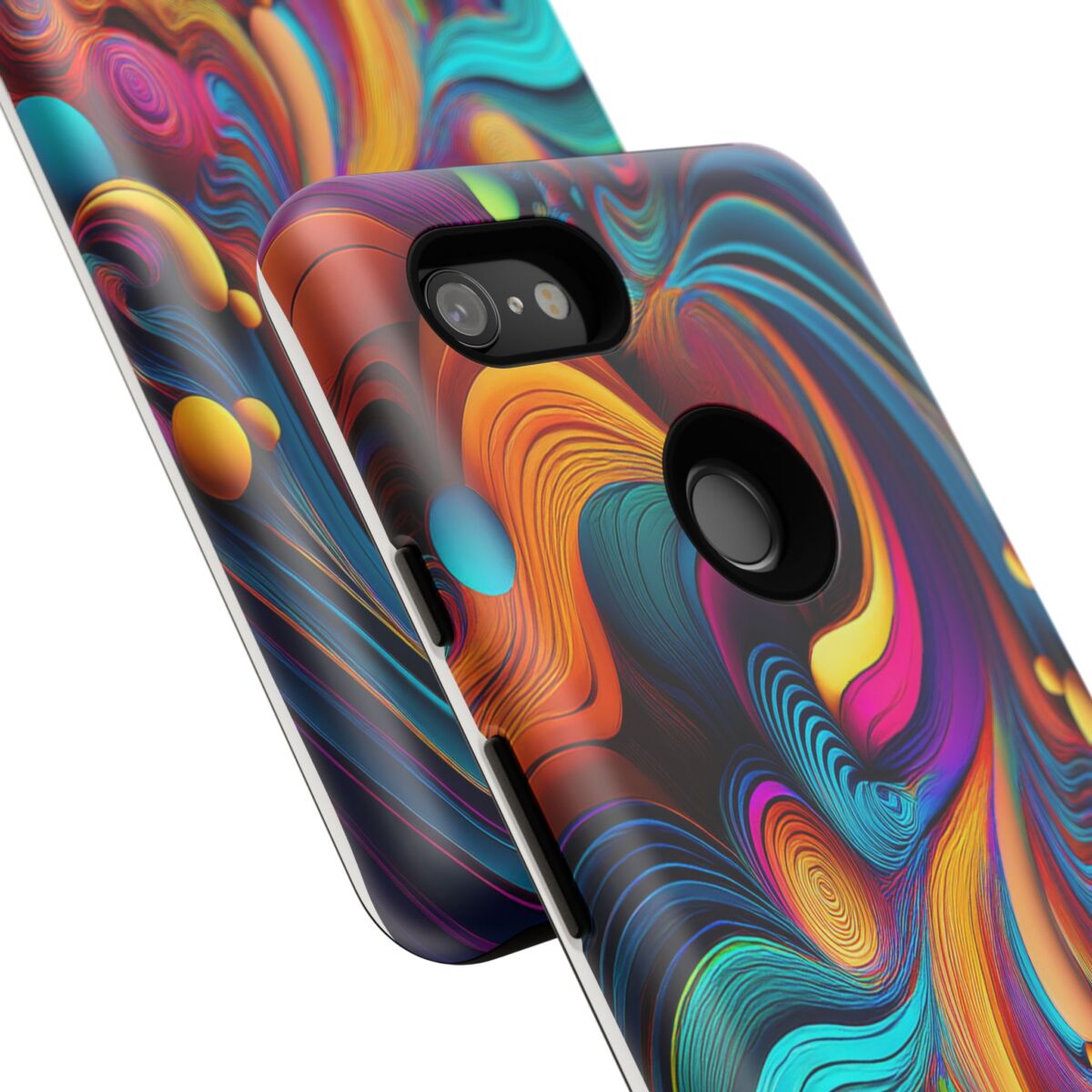 Psychedelic, Vibrant Artsy Phone Case, Colorful Protective over, iPhone, Galaxy, Google - Image 211