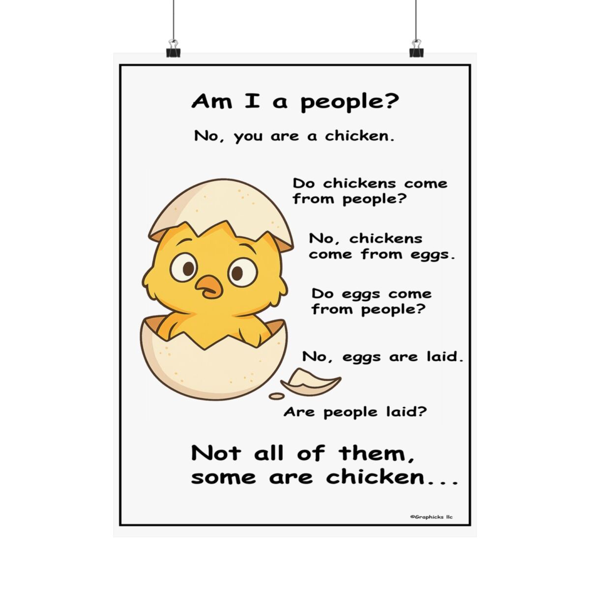 Humorous Poster Chicken Egg - Image 6
