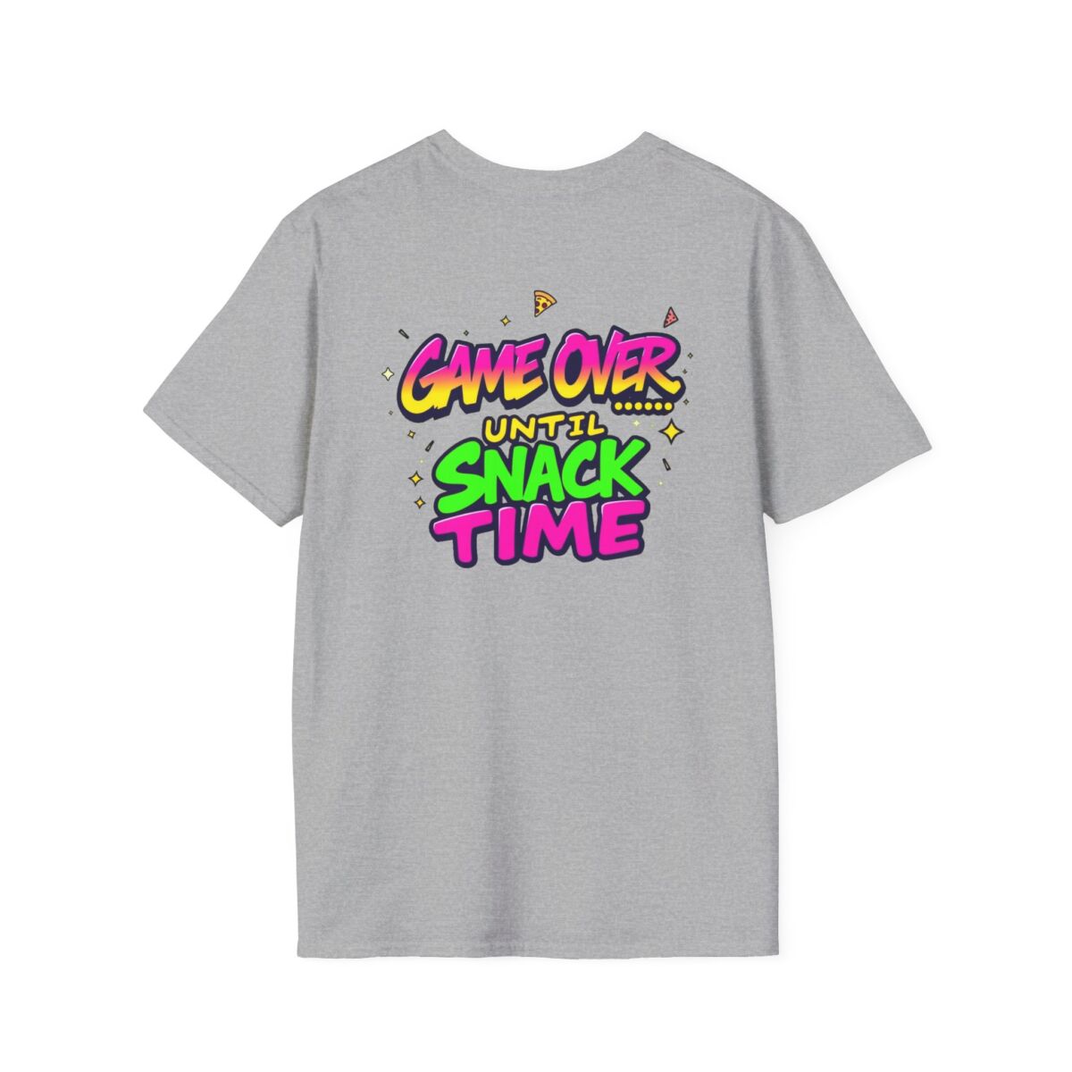'Game Over Until Snack Time' T-Shirt | Funny Gamer Snack Tee | Video Game Humor Shirt | Gaming Food Lover Gift - Image 10