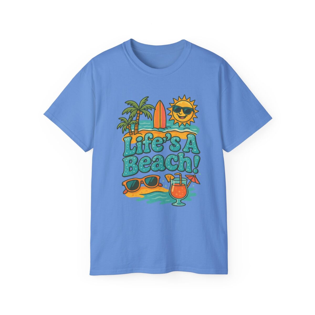 Life's A Beach Cotton Tee, Summer T-Shirt, Vacation Apparel, Beach Lover Gift, Casual Wear, Fun Graphic Tee - Image 37