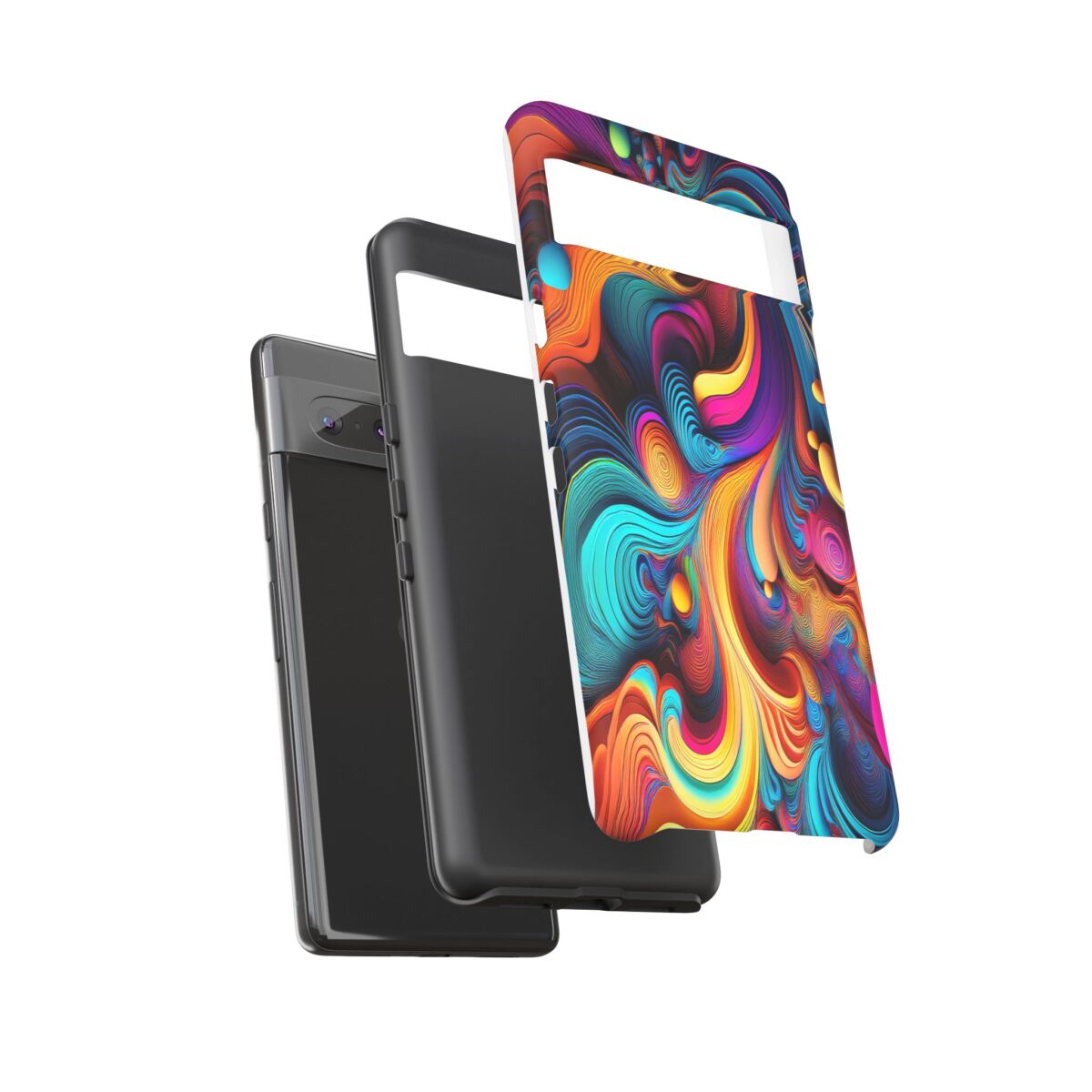 Psychedelic, Vibrant Artsy Phone Case, Colorful Protective over, iPhone, Galaxy, Google - Image 89