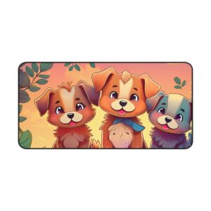 Cute Puppies Gaming Mouse Pad 32x16in.