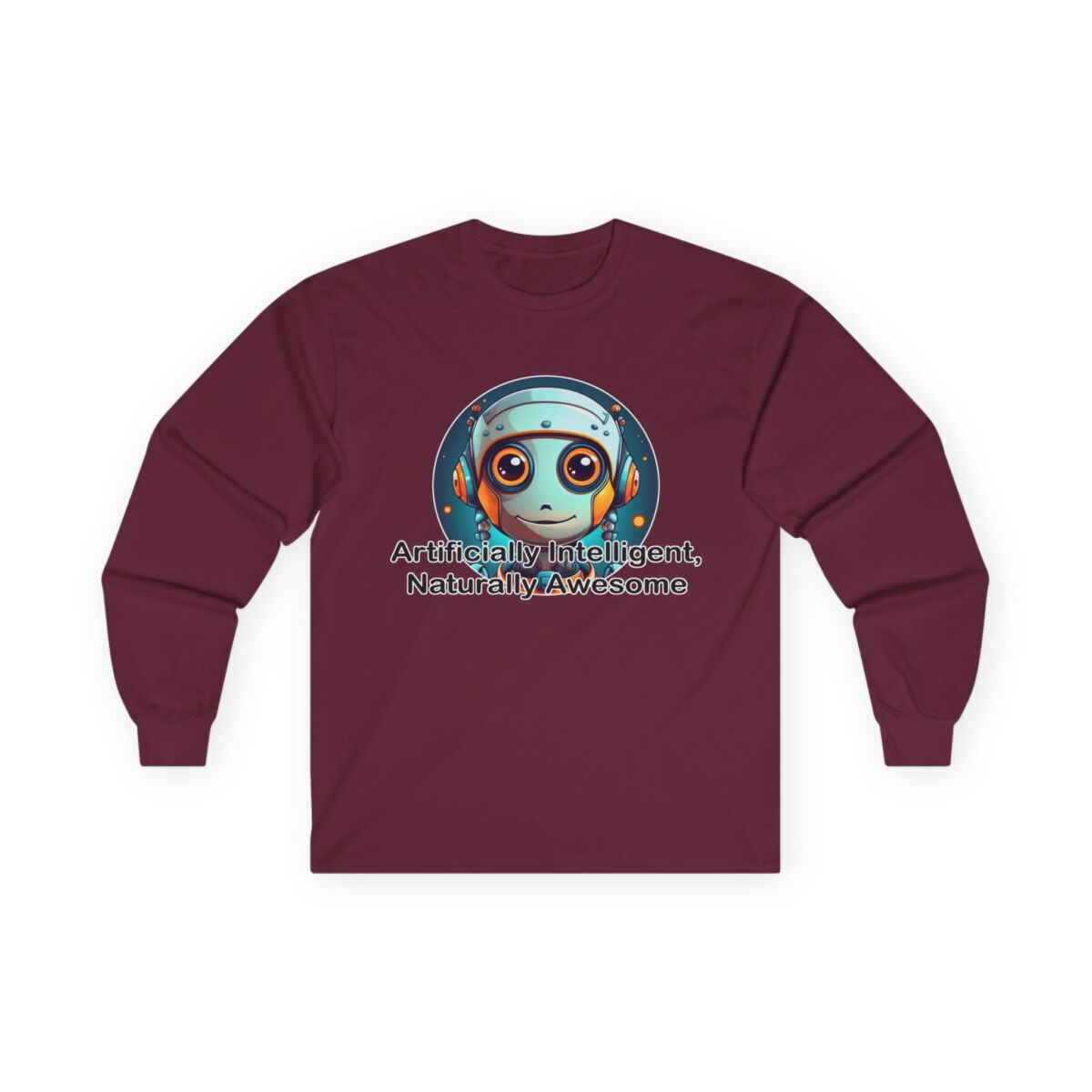 Artfully Awesome Unisex Long Sleeve Tee - Fun AI Design, Tech Enthusiast Gift, Casual Wear, Geeky Style, Novelty Shirt - Image 4