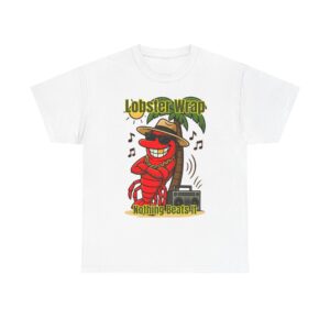 Fun Lobster Wrap Unisex Heavy Cotton Tee - Perfect for Beach Days, Summer BBQs, Seafood Lovers, Casual Wear, Gifts