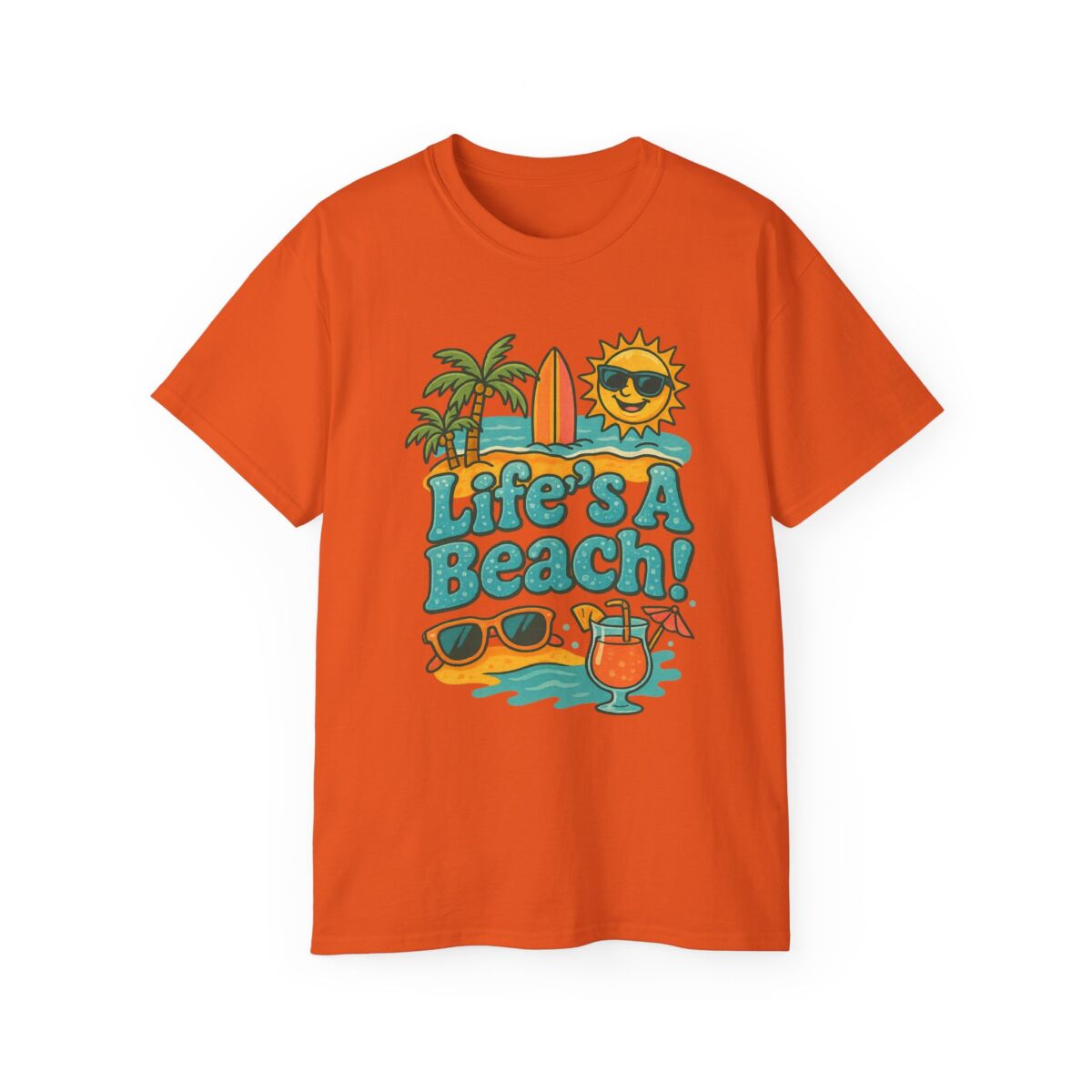 Life's A Beach Cotton Tee, Summer T-Shirt, Vacation Apparel, Beach Lover Gift, Casual Wear, Fun Graphic Tee - Image 17