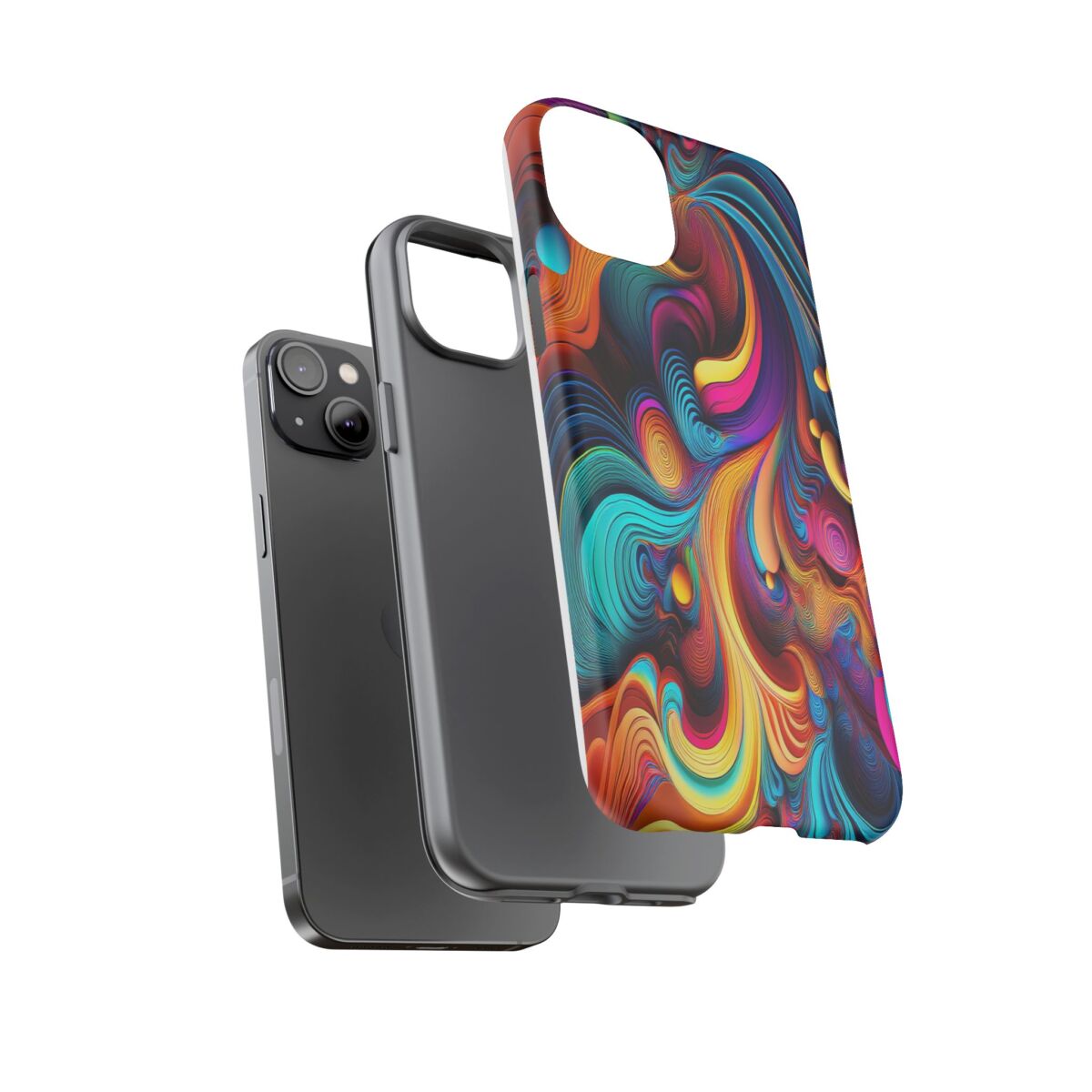 Psychedelic, Vibrant Artsy Phone Case, Colorful Protective over, iPhone, Galaxy, Google - Image 73