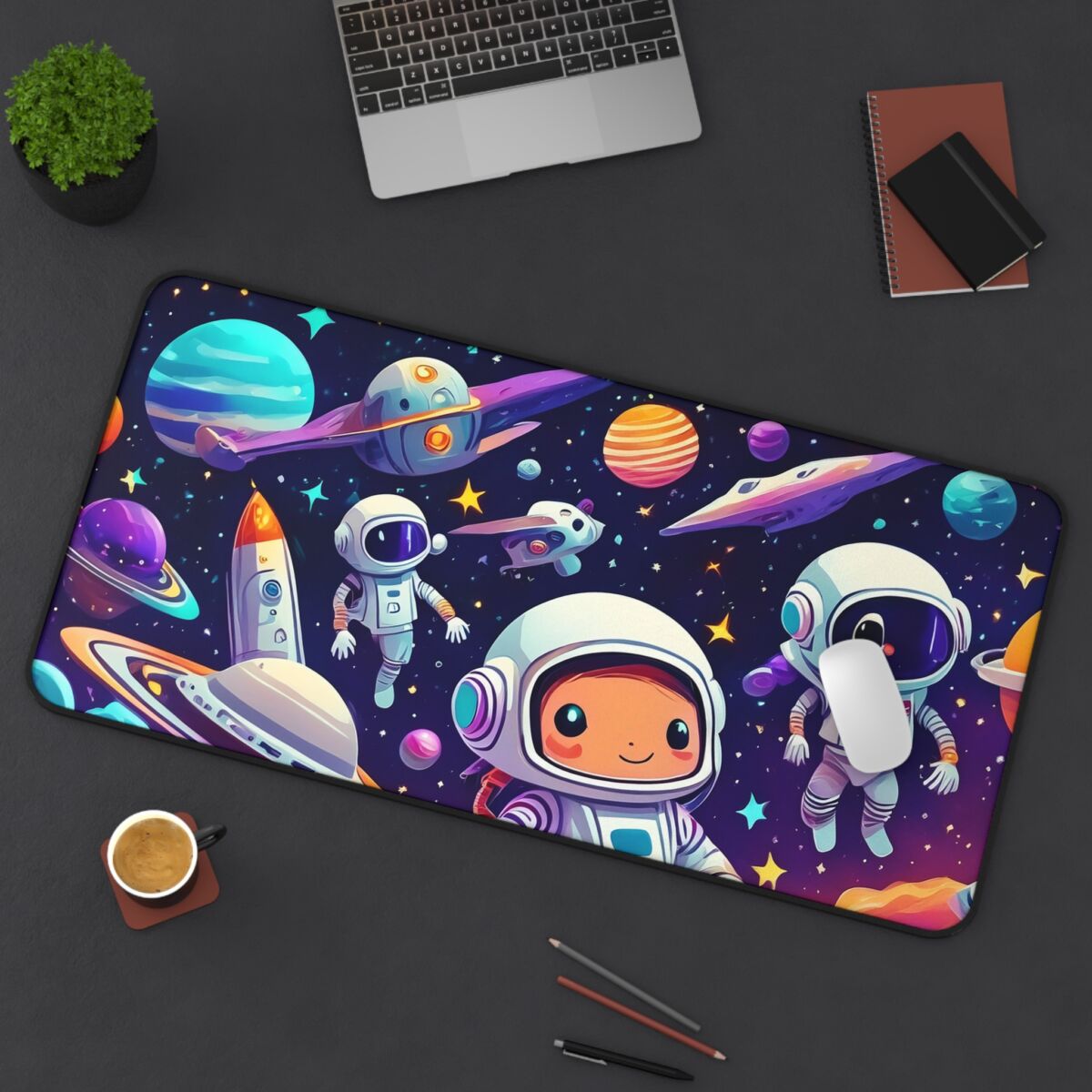 Spaced/Astronaut Themed Gaming Mouse Pad 32 x 16in. - Image 4