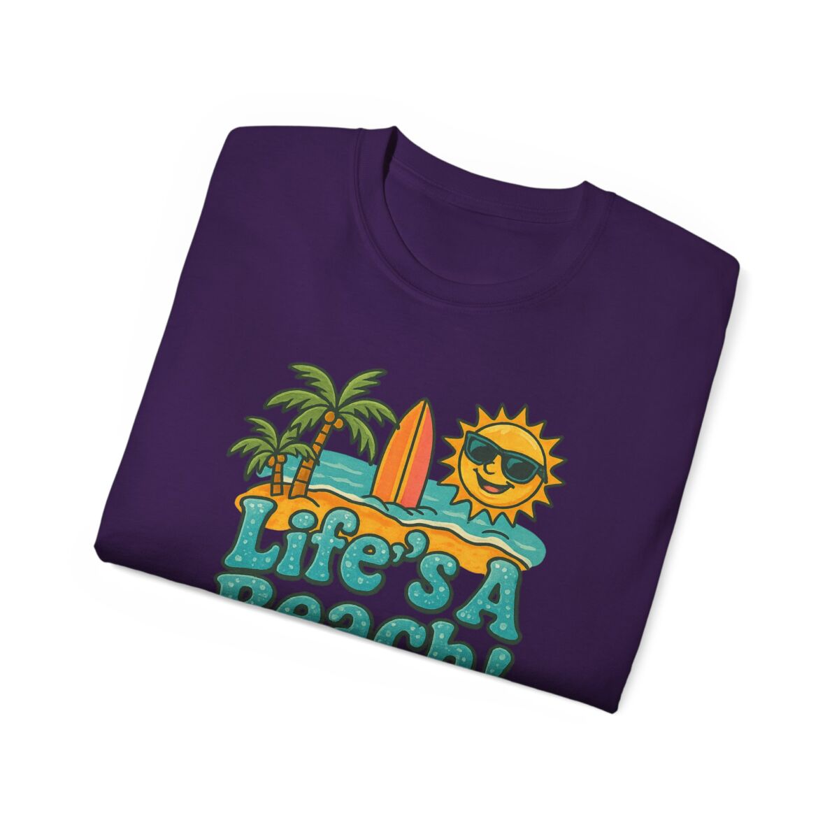 Life's A Beach Cotton Tee, Summer T-Shirt, Vacation Apparel, Beach Lover Gift, Casual Wear, Fun Graphic Tee - Image 44