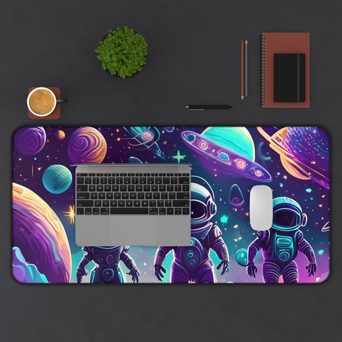 Spaced/Astronaut Themed Gaming Mouse Pad 32 x 16in. - Image 3