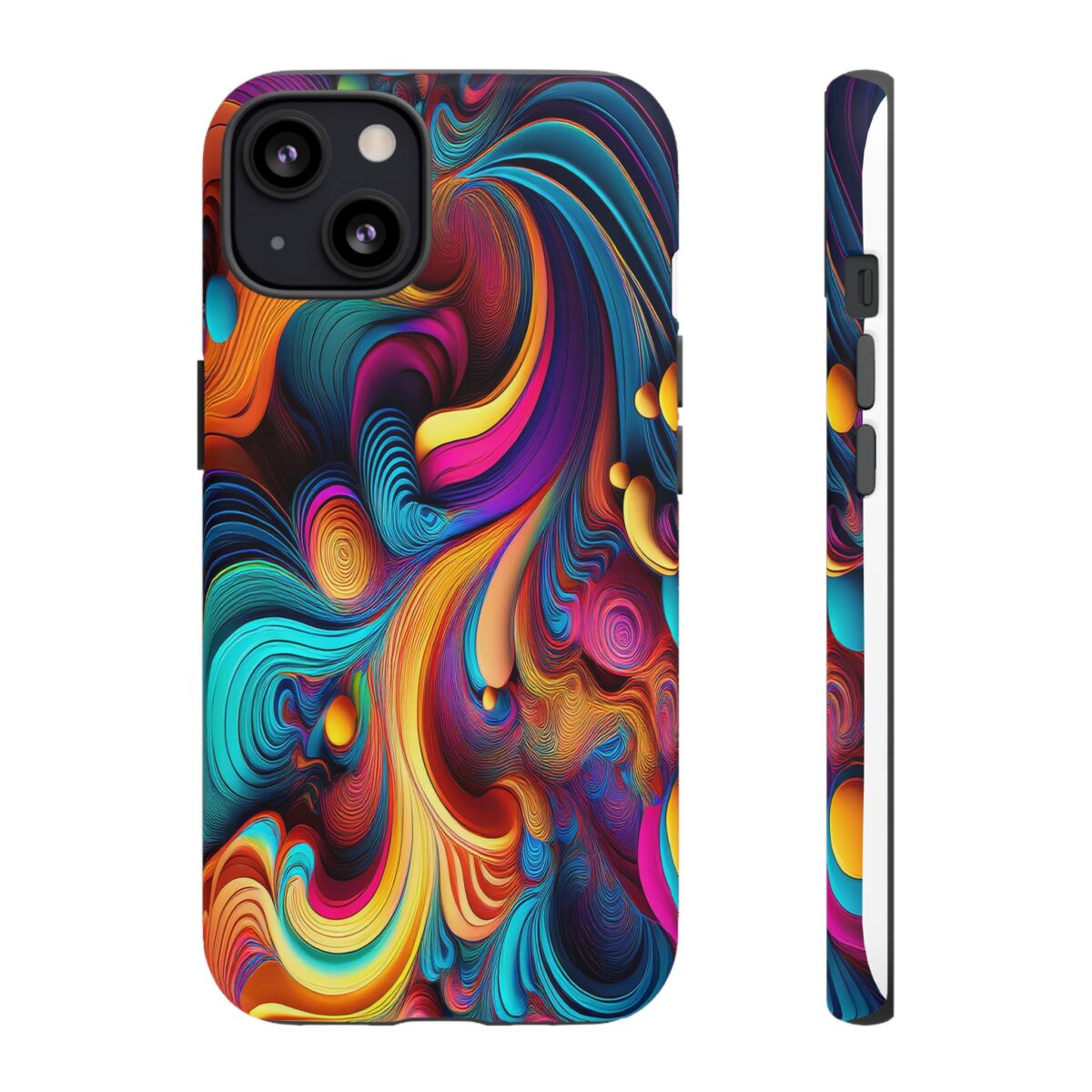 Psychedelic, Vibrant Artsy Phone Case, Colorful Protective over, iPhone, Galaxy, Google - Image 29